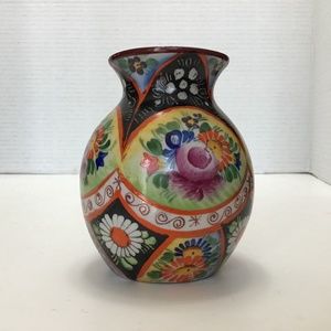 Vintage Chodovia czechoslovakia ceramic hand painted floral vase